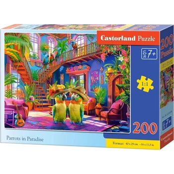 Castorland Пъзел Castorland от 200 части - Папагали в Рая (222308)