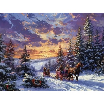 Norimpex - Puzzle Diamant painting: Sleigh ride 30x40cm - 1 - 39 piese