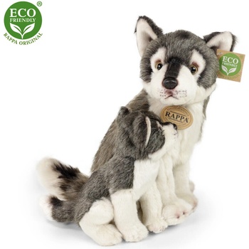 Rappa Плюшен Вълк 27 см. с бебе 15 см - серия Еко приятели - Rappa (320109)