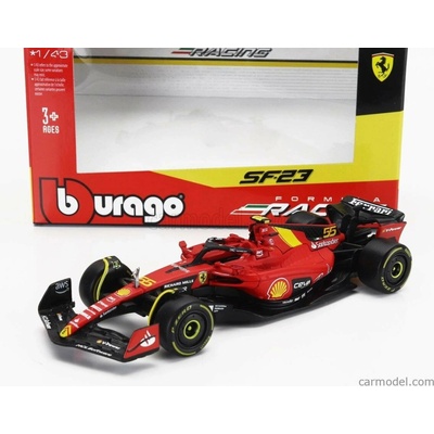 Bburago Ferrari F1 Sf-23 Team Scuderia Ferrari N 55 Pole Position Monza Italy Gp 2023 Carlos Sainz Červená Černá Žlutá 1:43