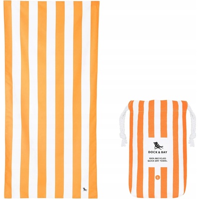 Dock & Bay Cabana rychleschnoucí plážová osuška 160 x 90 cm Ipanema Orange