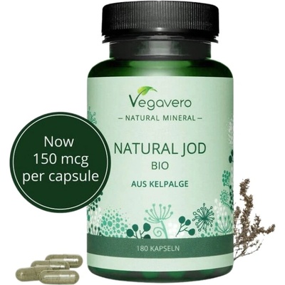Vegavero Natural Jod Bio Aus Kelpalge [180 капсули]