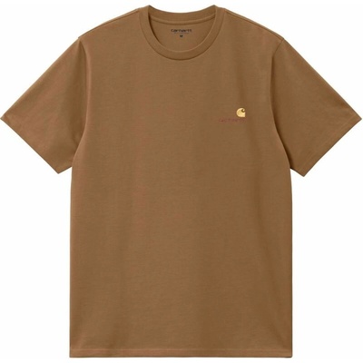 Carhartt WIP American Script S/S hnědá