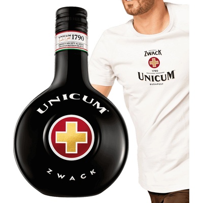 Likér Unicum Bylinný 40% 0,7 l (darčekové balenie tričko)