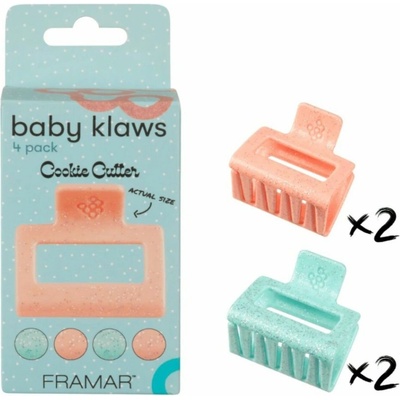Framar CL-BK-CUT Baby Klaws Cookie Cutter - štipce do vlasov, 4 ks/bal