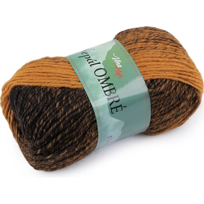 Pletací příze Nepál ombré 100 g Varianta: 5 (7407) béžová tm., Balení: 1 ks 53056/132042/246642