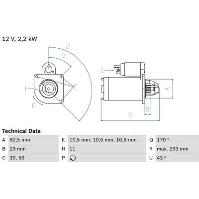 BOSCH 0 986 015 420 Startér (0986015420)
