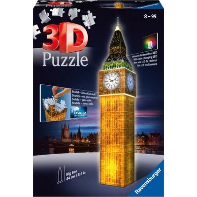 Ravensburger 3D puzzle svítící Big Ben 216 ks