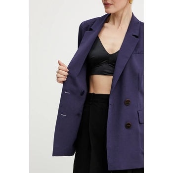 Luisa Spagnoli Сако Luisa Spagnoli в тъмносиньо с двуредно закопчаване с изчистен дизайн 542474 (542474)