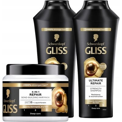 Gliss Ultimate Repair šampon 2 x 400 ml + maska 400 ml