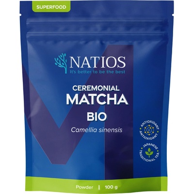 NATIOS BIO Matcha zelený čaj Prášok 100 g