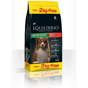 Equilibrio Adult Dog Medium Breeds храна за израснали кучета от средни породи 12 + 2 kg