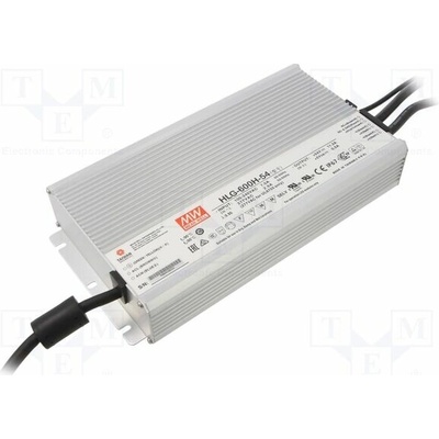MEAN WELL HLG-600H-54 Napájecí zdroj: spínaný; LED; 600W; 54VDC; 11,2A; 90÷305VAC; IP67