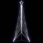 vidaXL LED коледна елха 525 светодиода студено бяло 302 см (4016417)