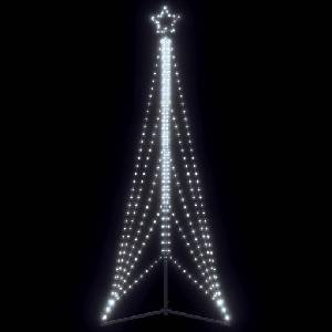 vidaXL LED коледна елха 525 светодиода студено бяло 302 см (4016417)