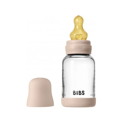 Bibs antikoliková sklenená fľaša s kaučuk cumlíkom Blush 120ml