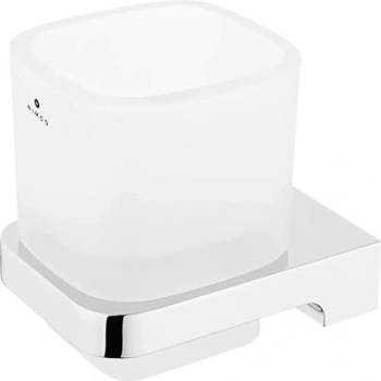 Nimco Maya Pohárik na kefy a pastu s držiakom, matné sklo/chróm MA 29058C-26