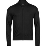 TEE JAYS tj6012 / Мъжки плетен пуловер с цип - черен xxxl (18601200213)