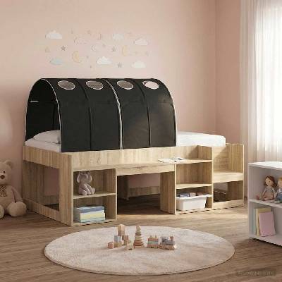 Леглов тунел 2 pcs Черно 211 x 67.5 x 2 см Полиестер (893713)