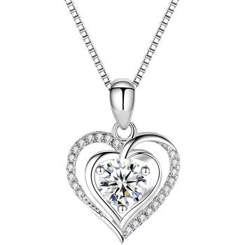 HARAHU Колие Марисела - Сребърен / Кристалов kp28747 (ma-28747)