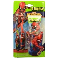 Spiderman Firefly kartáček na zuby 2 ks + zubní pasta 75 ml + kelímek dárková sada