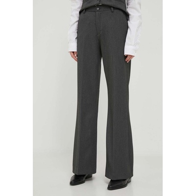 Mos Mosh Панталон Mos Mosh в сиво със стандартна кройка, с висока талия (155730)