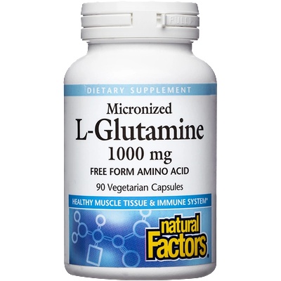 Natural Factors Л-Глутамин (Микронизиран) 1000 mg 90 V капсули | Natural Factors (2810 NF A)