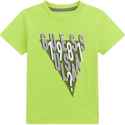 GUESS Електрикава тениска за мини момче с контрастни надписи Guess
