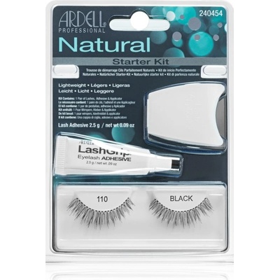 Ardell Natural nalepovacie mihalnice s lepidlom 110 Black 4 ks