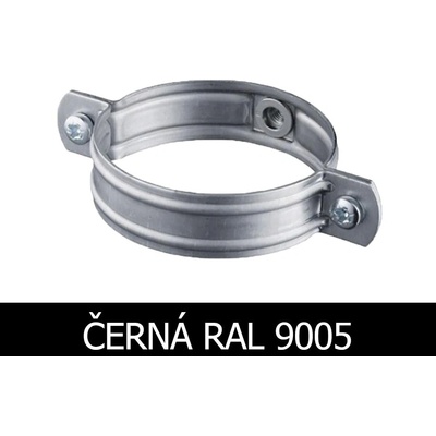 Evromat Objímka svodu pro šroub 80 mm RAL 9005 černá