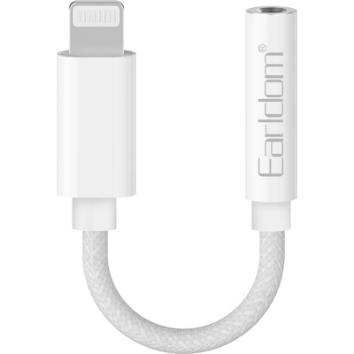 Earldom Преходник Earldom ET-OT68 Lightning към 3.5mm F, 0.12m, Бял - 40368 (40368)