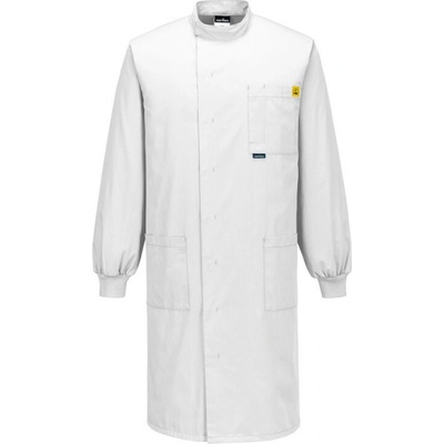 Portwest Plášť AS15 Anti-Static ESD Howie Coat POR-AS15WHRL Bílá