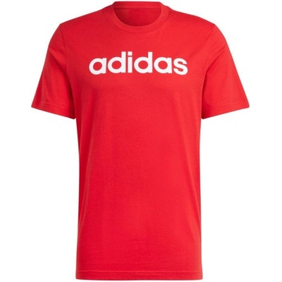 adidas tričko Essentials Single Jersey Linear Embroidered Logo T-Shirt IC9278 červené