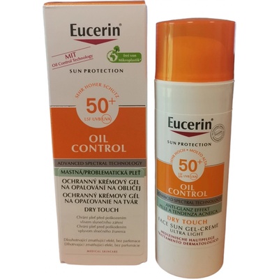 Eucerin Sun Oil Control ochranný krémový gél na tvár SPF50+ 50 ml