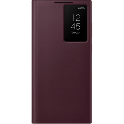 Samsung Оригинален калъф Samsung Clear View Case за Galaxy S22 Ultra - Бордо, EF-ZS908CEE