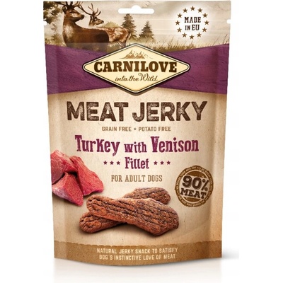 Carnilove Psí pamlsek Meat Jerky Krůta Zvěřina (90 % masa) 100 g