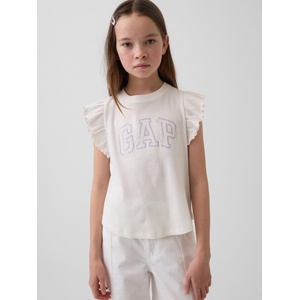 GAP Детска риза с логото на GAP GAP | Byal | Момичешки | M