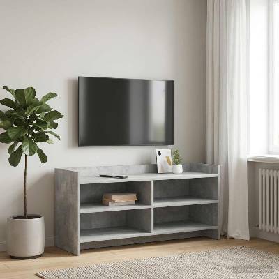 vidaXL ТВ шкаф 100 x 33 x 47 см Бетонно сиво Инженерна дървесина (8011222)