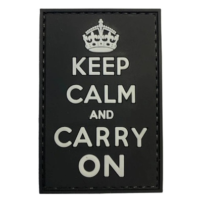 WARAGOD Keep Calm and Carry On PVC nášivka
