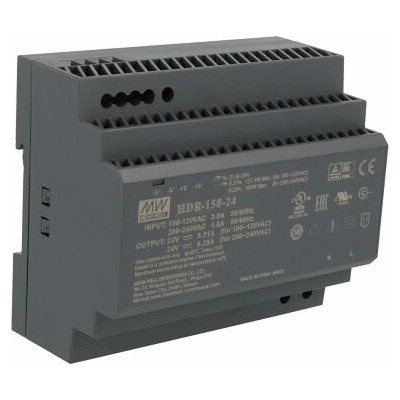 MEANWELL - HDR-150-24 - Průmyslový napájecí spínaný zdroj 24V 150W na DIN