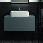 Ideal Standard Atelier Conca стенен шкаф за монтаж в антрацит мат с 1 чекмедже и плот с централен изрез 80 см (T3929Y2)
