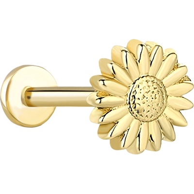 Lillian Vassago Zlatý piercing labreta slunečnice LLV92-GPI127LB