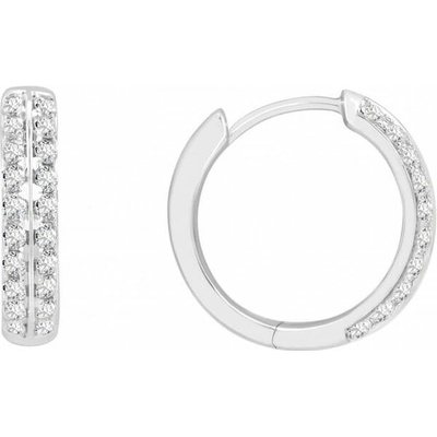 Eppi zlaté kruhové náušnice s diamantmi Sille E33992