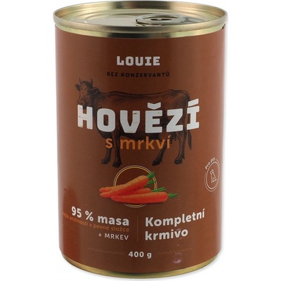 Louie Dog Hovězí s mrkví 400 g – Zbozi.Blesk.cz