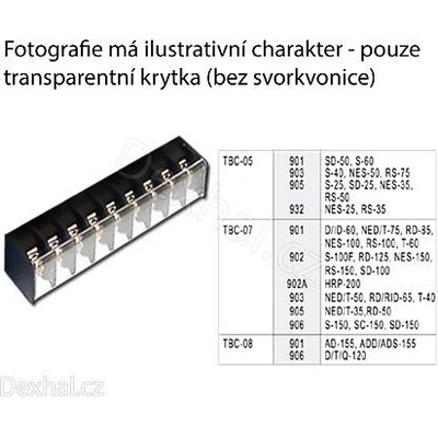 TBC-05 Krytka svorkovnice ke zdrojům Mean Well