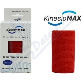 KinesioMAX Cohesive elastické samofixační červená 10 cm x 4,5 m