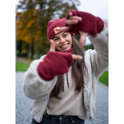 Doke návleky na ruce Luis fleece bordo