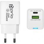 Prio Зарядно / адаптер USB-A / USB-C, GaN, PD, 45W (21089)