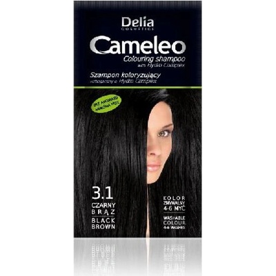 Delia Cosmetics Cameleo Coloring Shampoo tónovací šampon na vlasy odstín 3.1 Black Brown 40 ml