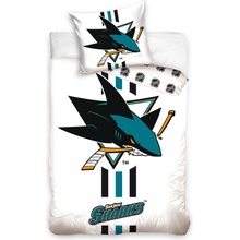 BedTex bavlna povlečení NHL San Jose Sharks White 140x200 70x90